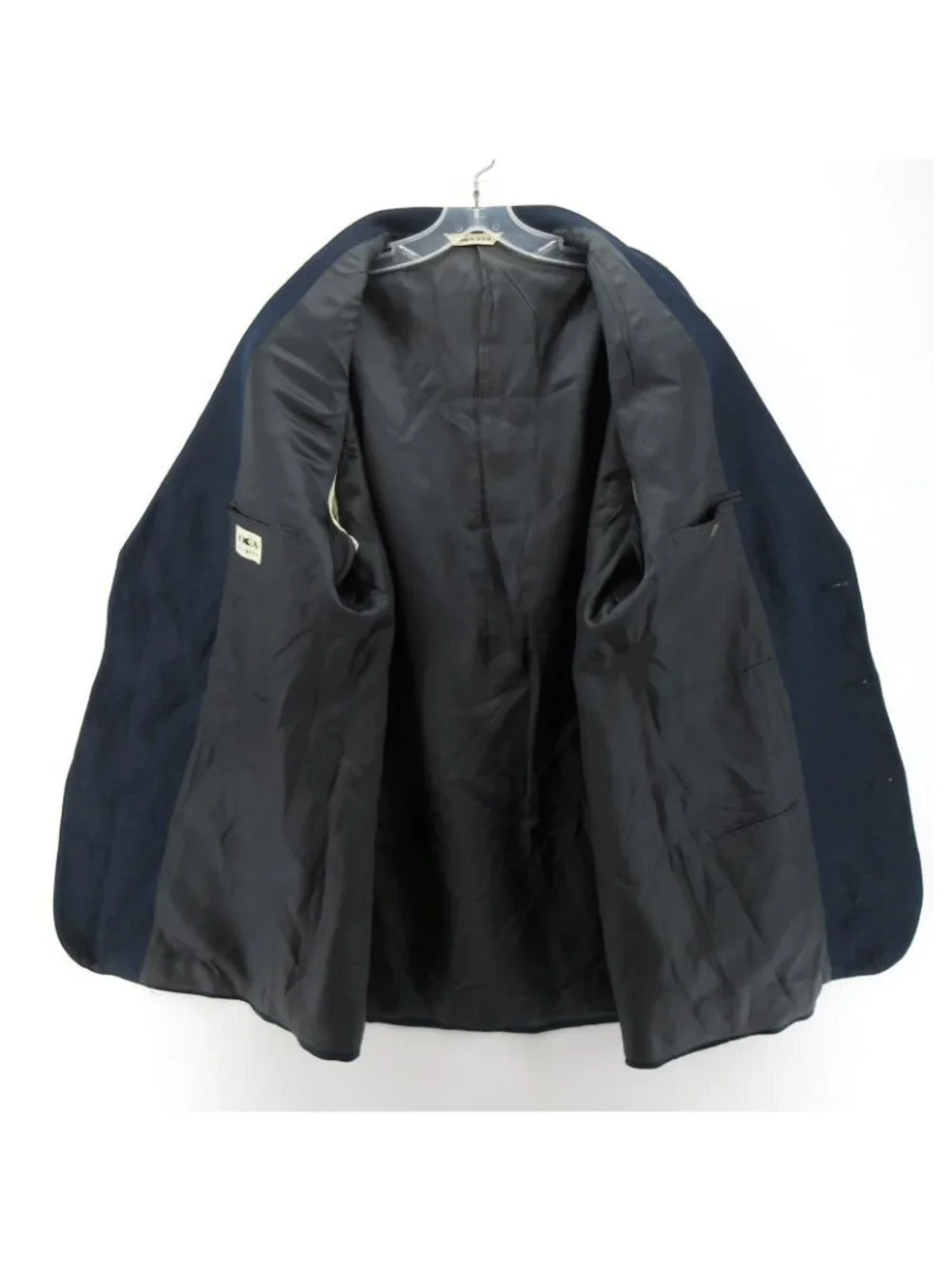 VINTAGE Eddie Bauer Sport Coat 44 Tall Navy AKA Blazer Linen USA Made